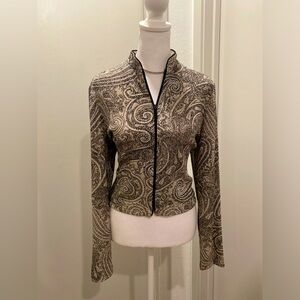 Alex Evenings Metallic Paisley Blazer